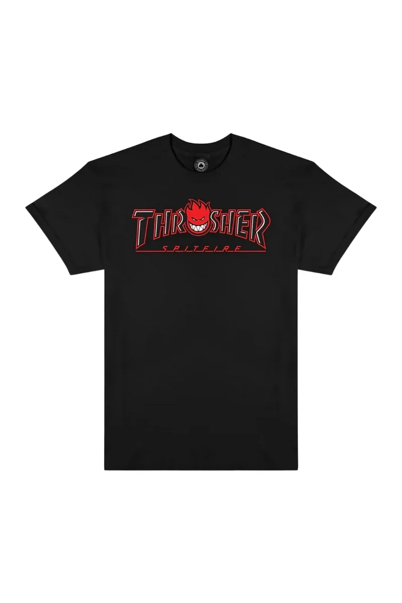Thrasher x Spitfire Big Head T-Shirt Μαύρο-311671-BLACK