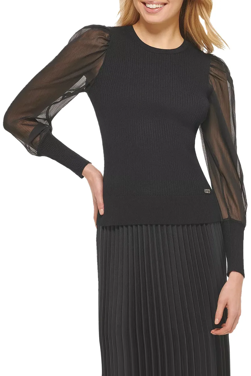 Μπλούζα Μακρυμάνικη DKNY Long Puff Sleeve P23SBC87-BBL Γυναικείο