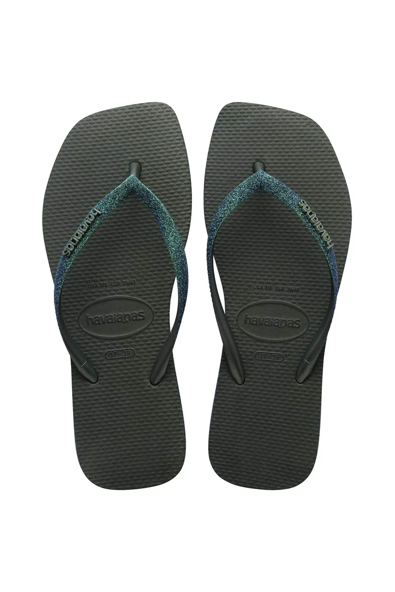 Havaianas γυναικείες σαγιονάρες "Slim Square Sparkle" - 4150248 Χακί