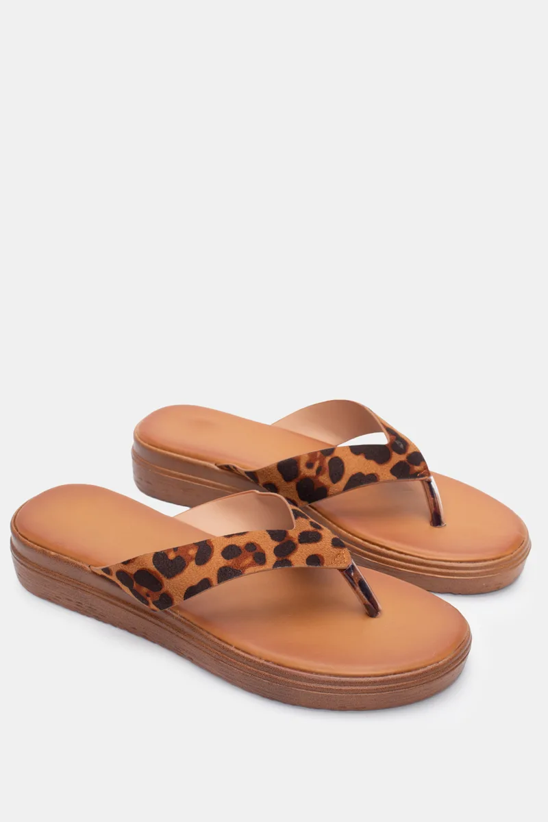 Σανδάλια Flatform - Animal Print