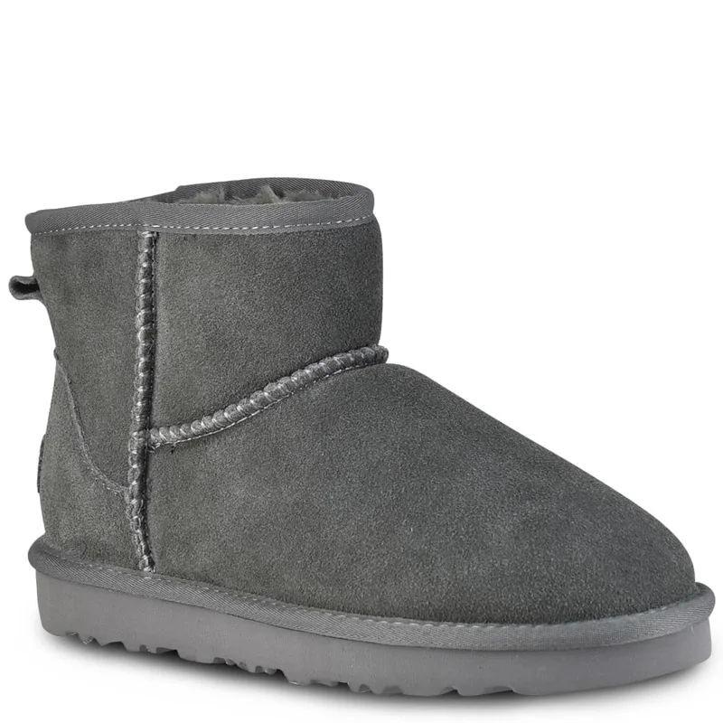 Γκρι χαμηλό δερμάτινο Australian Boot L7854