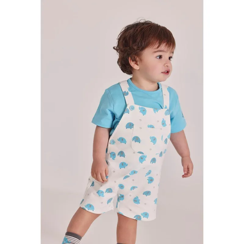 Σετ σαλοπέτα μπεμπέ αγόρι Boboli-213028-9834-White