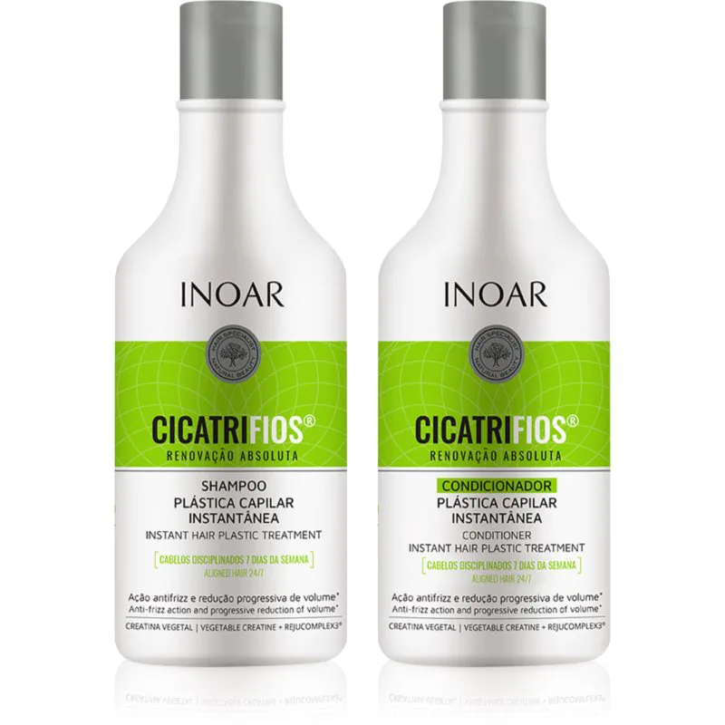 INOAR CicatriFios Σετ για κατεστραμμένα και εύθραυστα μαλλιά 2x250 ml