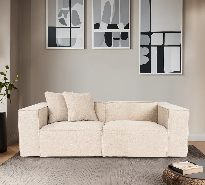 Διθέσιος Καναπές Lora 2 Seater - Peach 560Are1930 (108x65x220)