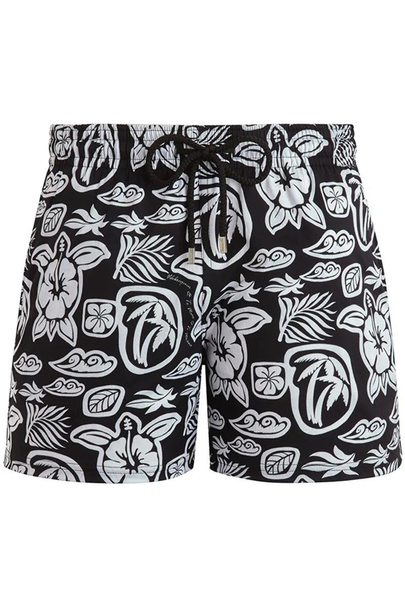 ΑΝΔΡΙΚΟ ΜΑΓΙΟ ΚΟΝΤΟ STRETCH TAHITI TURTLES MSOAF501 ΜΑΥΡΟ