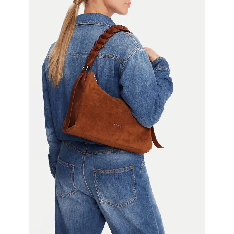 Τσάντα Coccinelle P6P Boheme Suede Bimaterial E1 P6P 13 03 01 Καφέ