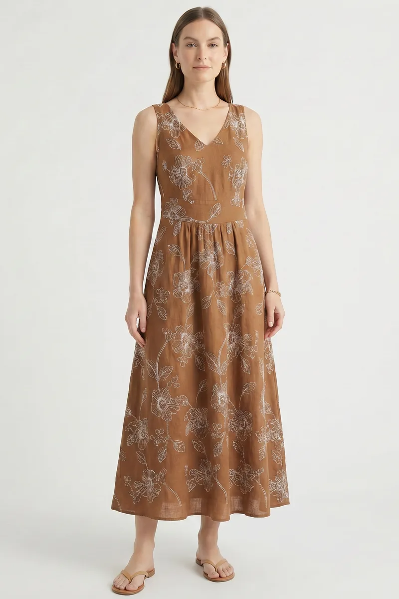 ΚΑΦΕ ΜΑΞΙ ΟΛΟΚΕΝΤΗΤΟ ΦΟΡΕΜΑ LINEN-LOOK