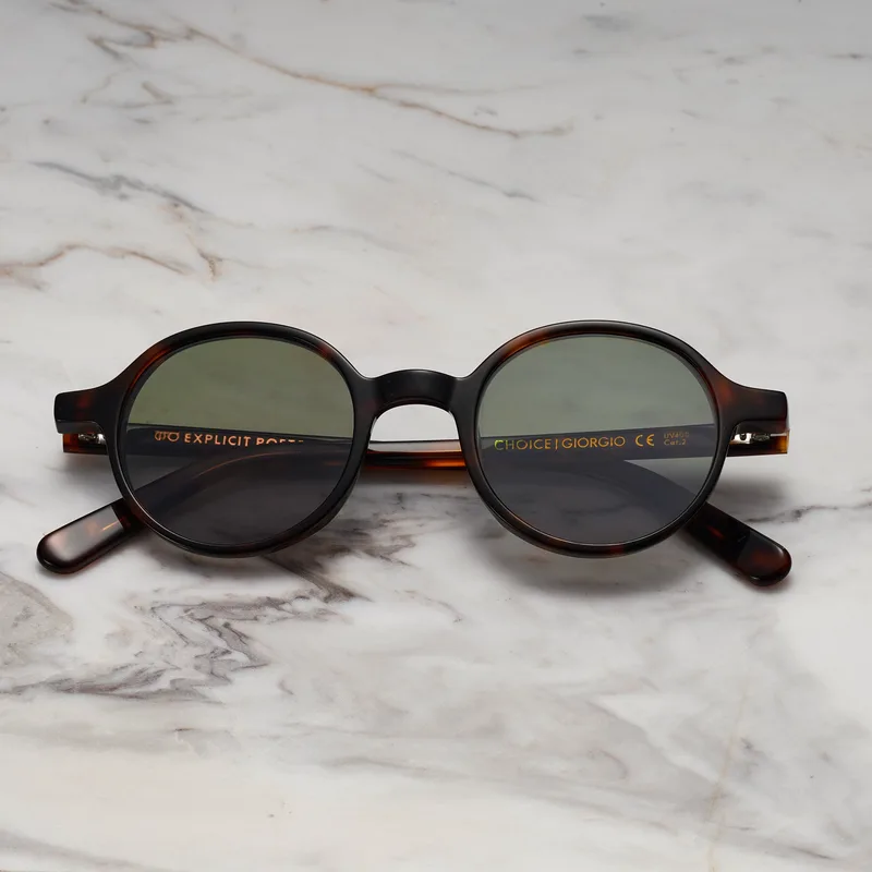GIORGIO A12EP3 - GIORGIO - TORTOISE - GREEN Sunglasses | Tortoise | Green Shades | Explicit Poets Sunglasses