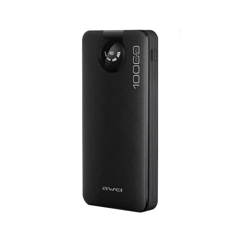 Awei P133K Power Bank 10000mAh με Θύρα USB-A και Θύρα USB-C Μαύρο