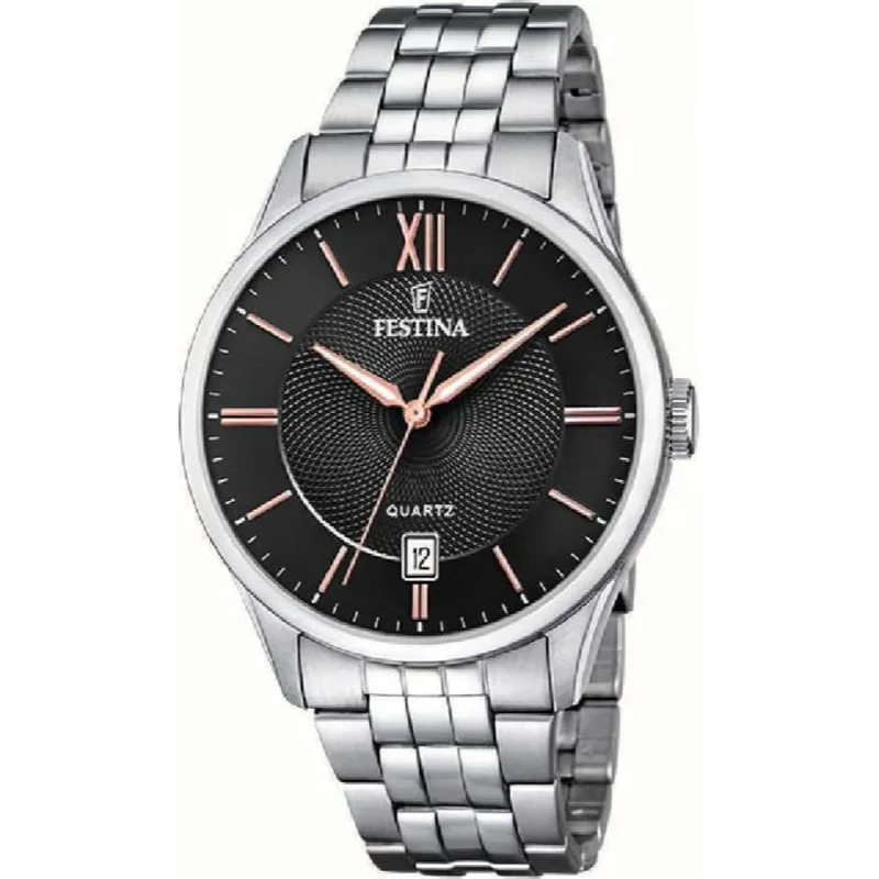 Ρολόι Festina Stainless Steel Aνδρικό Black, κωδ.20425/6