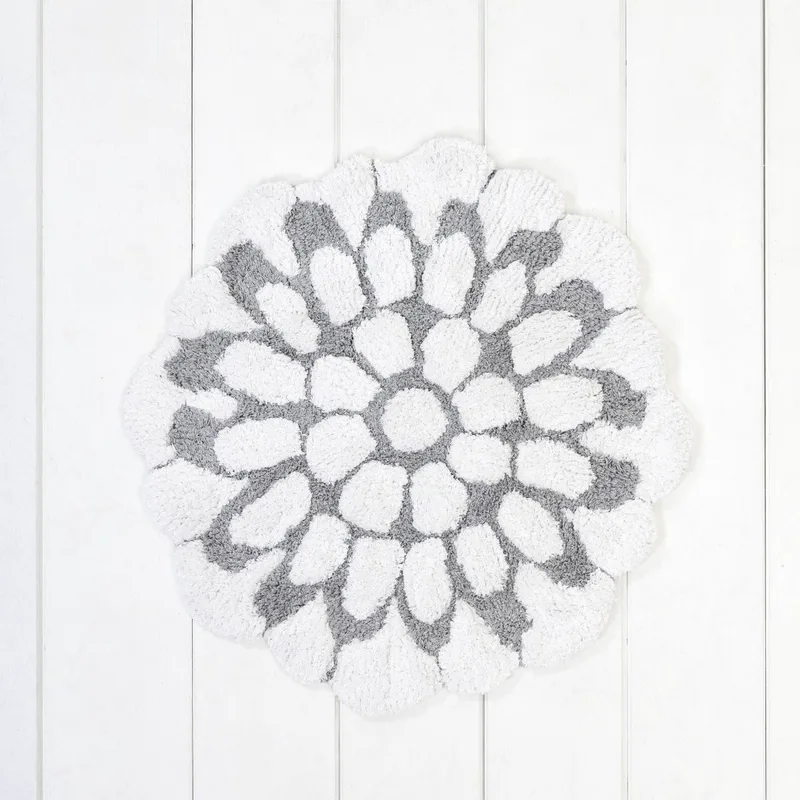 Πατάκι Μπάνιου (Φ60) Nima Petal L.Grey