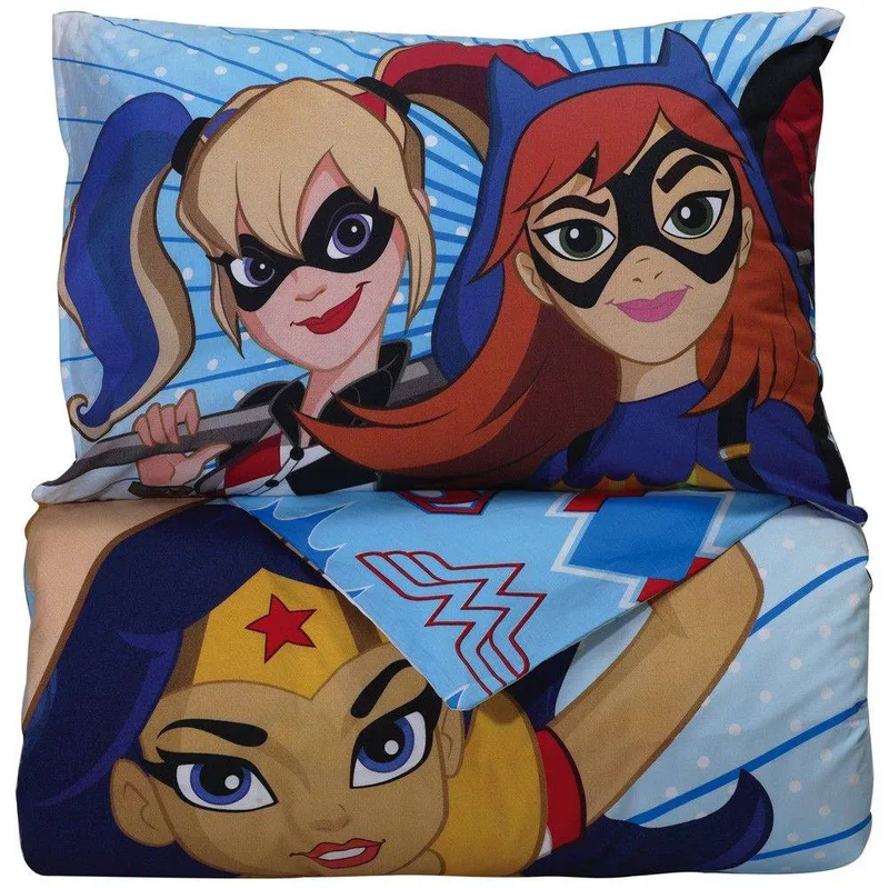 ΣΕΤ ΠΑΠΛΩΜΑΤΟΘΗΚΗ DAS HOME SUPER HERO GIRLS 5005 MΠΛΕ 160X240CM