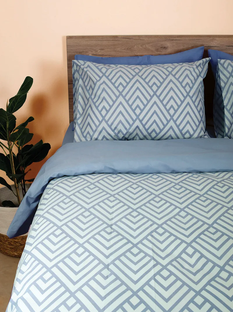 Παπλωματοθήκη Μεμονωμένη Υπέρδιπλη 230X250 Sunshine Cotton Feelings 2036 Blue (230x250)