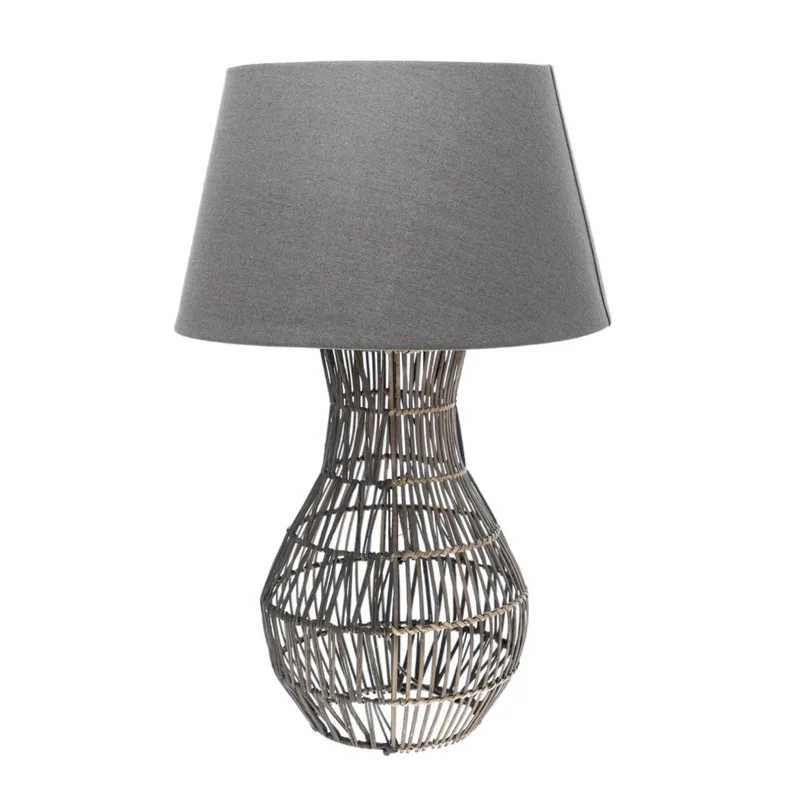 Φωτιστικό Επιτραπέζιο Καφέ-Γκρι 42x65εκ. Zen Collection 23.49244 (Χρώμα: Γκρι) - ZEN COLLECTION - 23.49244