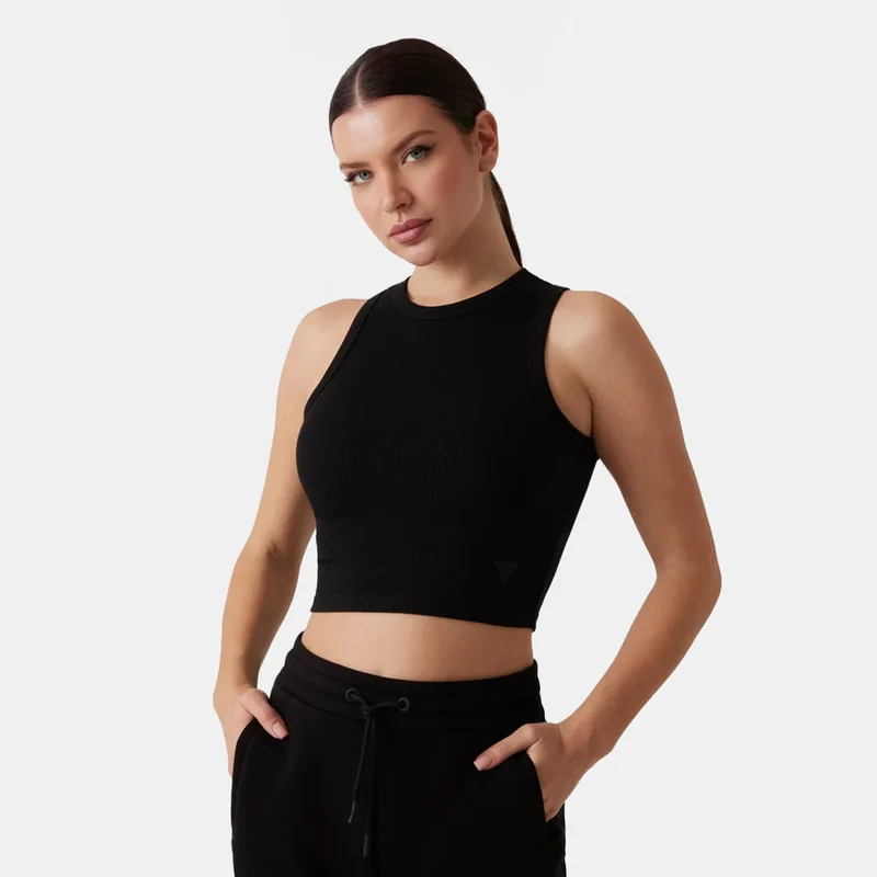 Guess Edie Γυναικείο Cropped Αμάνικο T-Shirt (9000222312_68603)