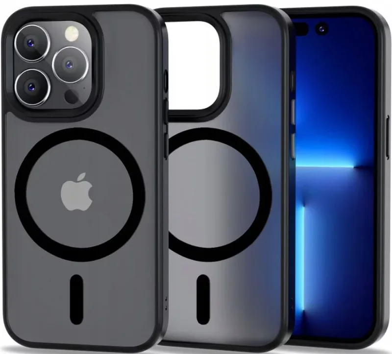 Tech-Protect MagMat - Σκληρή Ημιδιάφανη Θήκη MagSafe Apple iPhone 14 Pro - Matte Black (9589046925474)