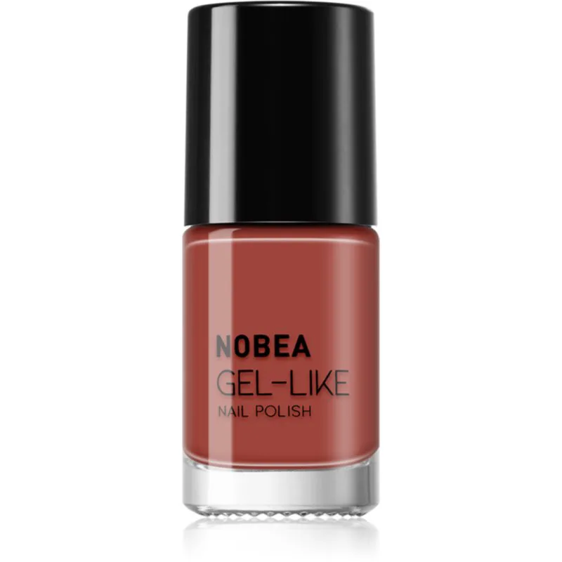 NOBEA Day-to-Day Gel-like Nail Polish βερνίκι νυχιών για τζελ αποτέλεσμα απόχρωση Fired brick #N15 6 ml