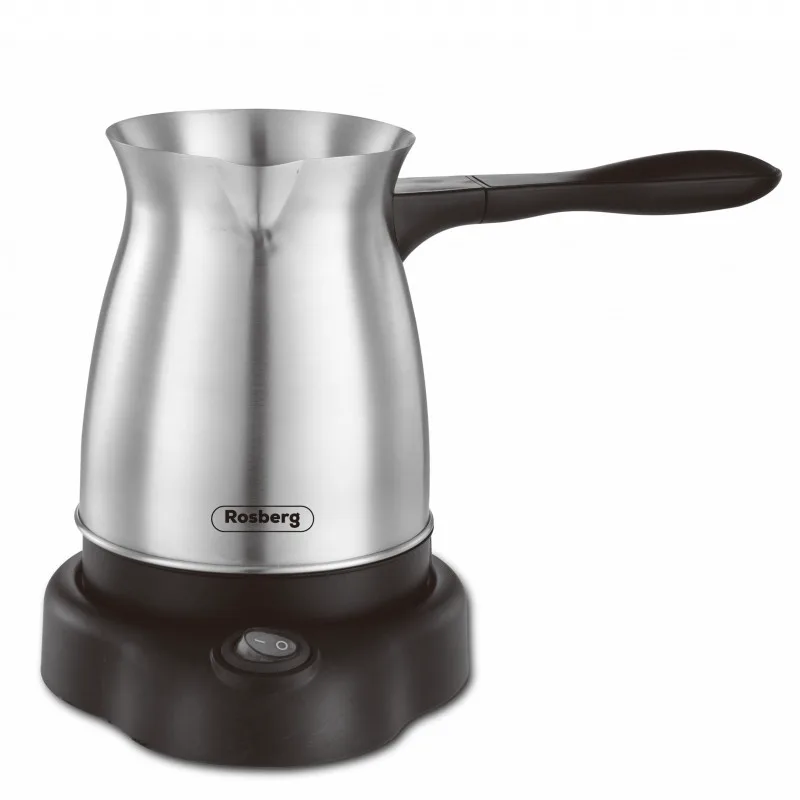 Ηλεκτρικό μπρίκι Rosberg R51165AS, 600W, 500 ml, Αποσπώμενη περιστρεφόμενη βάση, Ασημί-Μαύρο