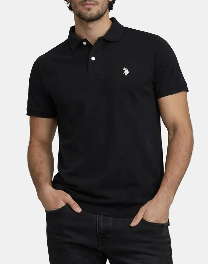US POLO ASSN KING 000147 EHPD PACK OF 400 USPA BASIC POLO SS ΜΠΛΟΥΖΑ ΑΝΔΡΙΚΟ US43197036P400-199 Black
