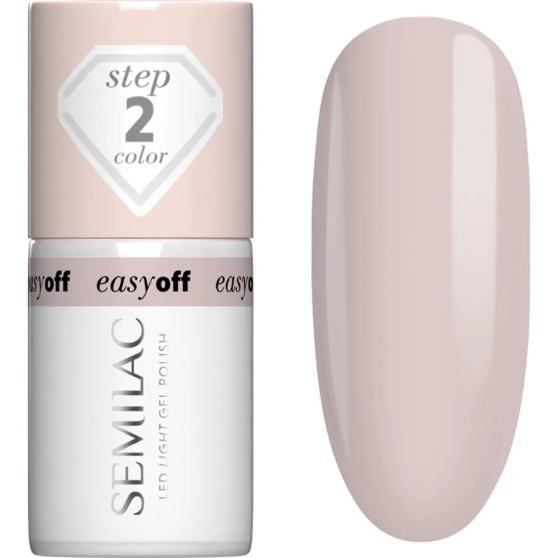 Semilac Easy Off Step 2 τζελ βερνίκι νυχιών με τη χρήση των UV/LED λαμπτήρων απόχρωση Almond Milk 7 ml