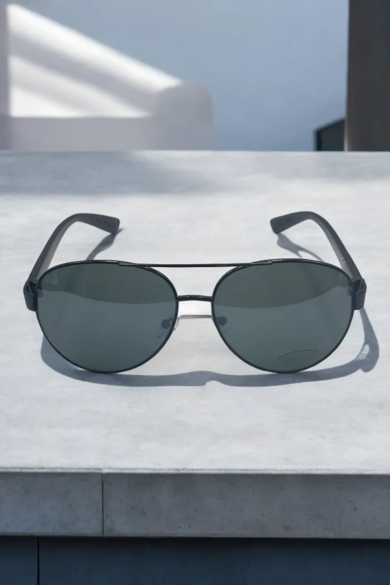 ΓΥΑΛΙΑ ΗΛΙΟΥ ΣΕ ΣΤΥΛ AVIATOR ΜΑΥΡΟ ΜΕ ΜΑΥΡΟ ΦΑΚΟ