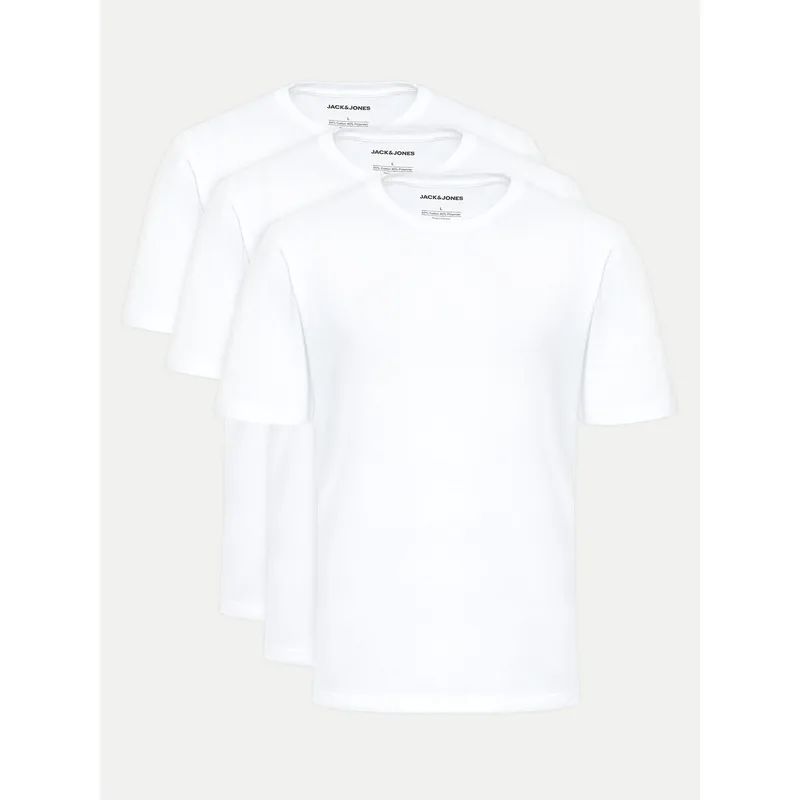 Jack & Jones Σετ t-shirts Under 12248076 Λευκό Standard Fit