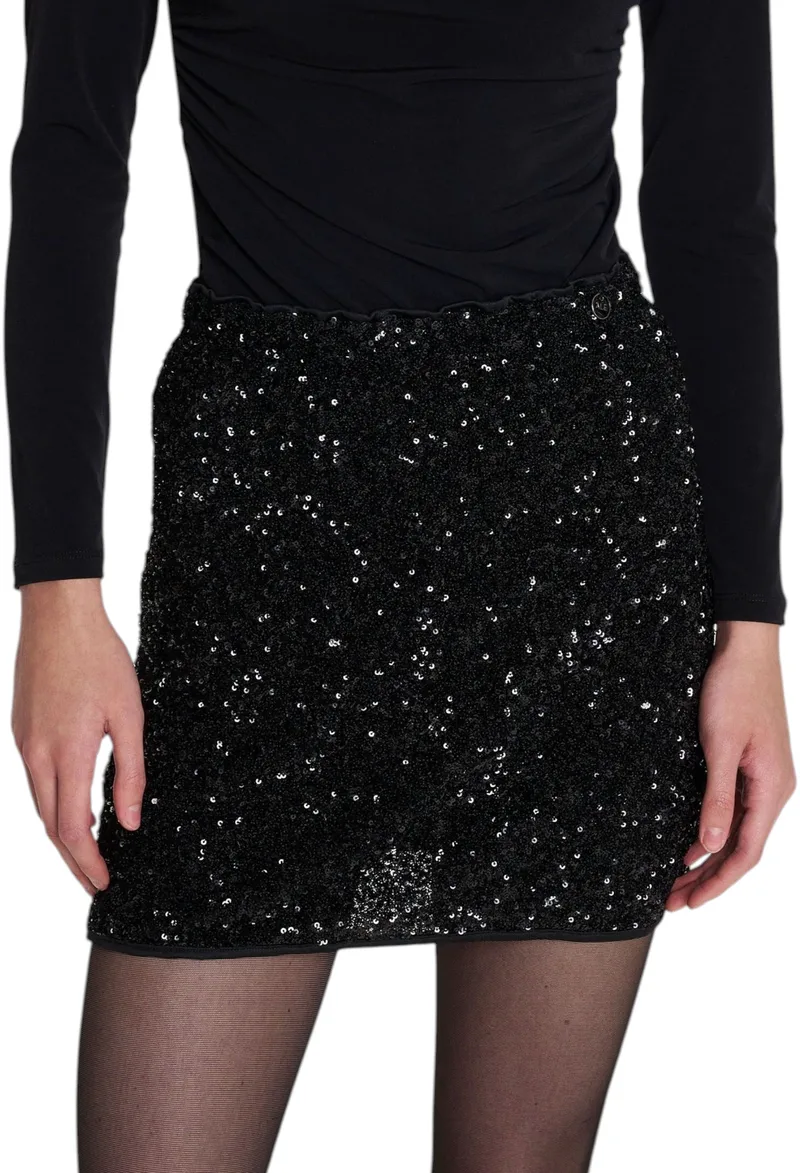 Φούστα Ale Μίνι Με Παγιέτα 8922793-BLACK Γυναικείο