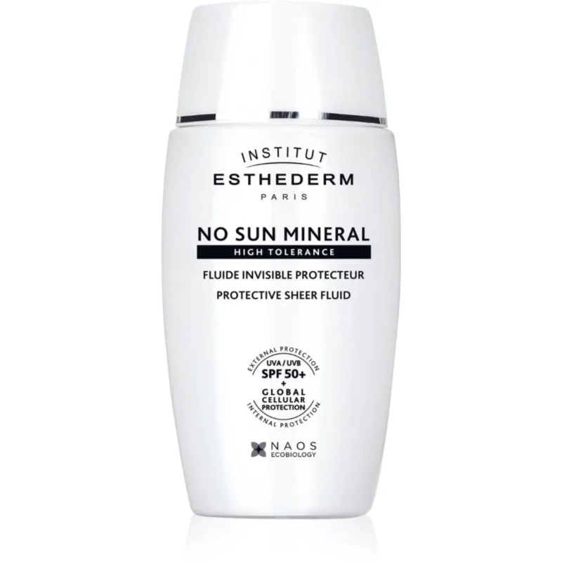 Institut Esthederm No Sun Mineral Fluid προστετυτικό υγρό για ευαίσθητη και δυσανεκτική επιδερμίδα SPF 50+ 40 ml