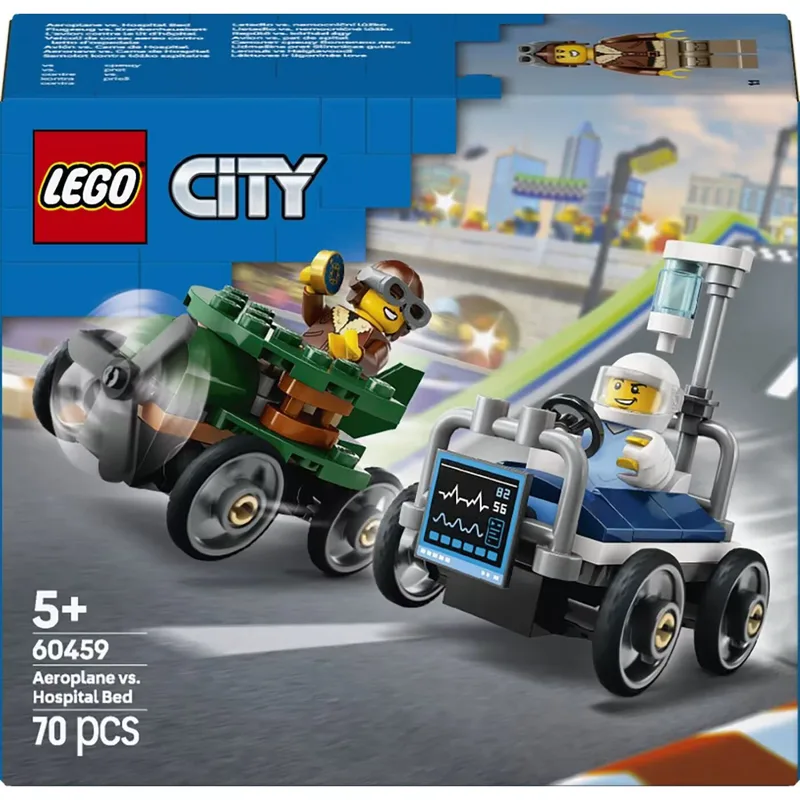 Lego City Aeroplane Vs. Hospital Bed Race Car Pack (60459)