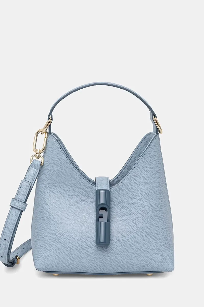 Furla μικρή γυναικεία δερμάτινη τσάντα Iride Mini Hobo