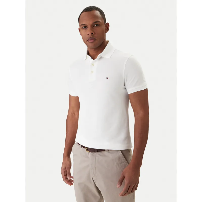 Tommy Hilfiger Polo 1985 MW0MW17771 Λευκό Slim Fit