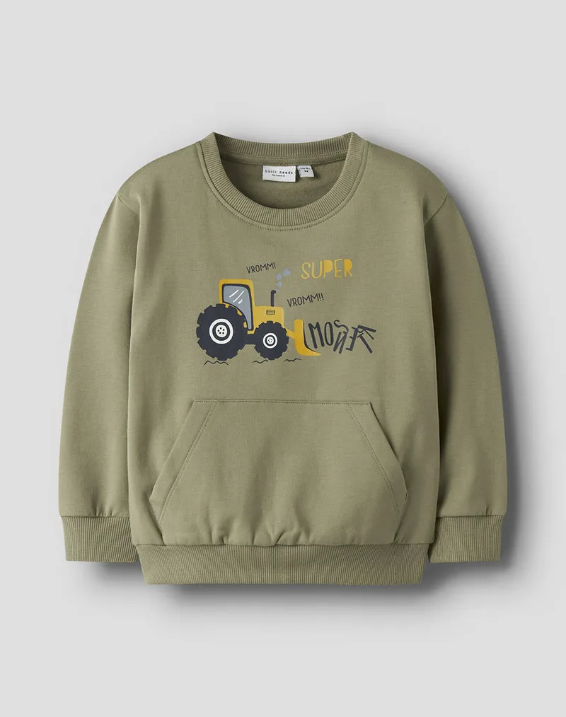 NAME IT NMMVUGO LS NREG SWEAT BRU 13234314-MermaidSuper Olive