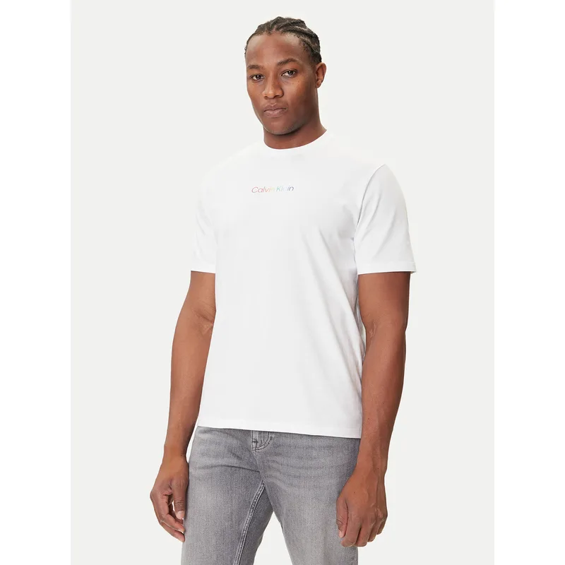 Calvin Klein Jeans T-Shirt Pride Graphic LV04RC815G Λευκό Relaxed Fit