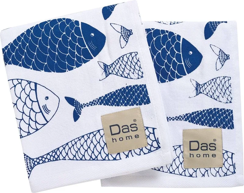 ΠΕΤΣΕΤΕΣ ΚΟΥΖΙΝΑΣ DAS HOME KITCHEN LINE 0737 BLUE/WHITE 2ΤΜΧ 40Χ60CM