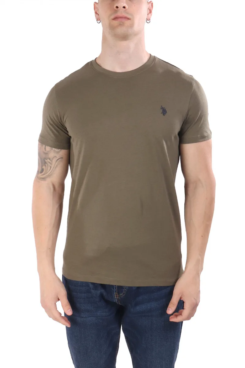 U.S.POLO ASSN T-SHIRT CREW NECK LOGO MICK ΧΑΚΙ