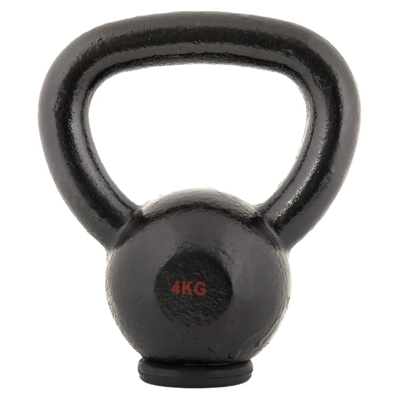 Kettlebell Cast Iron Rubber Base 4kg Μαύρο