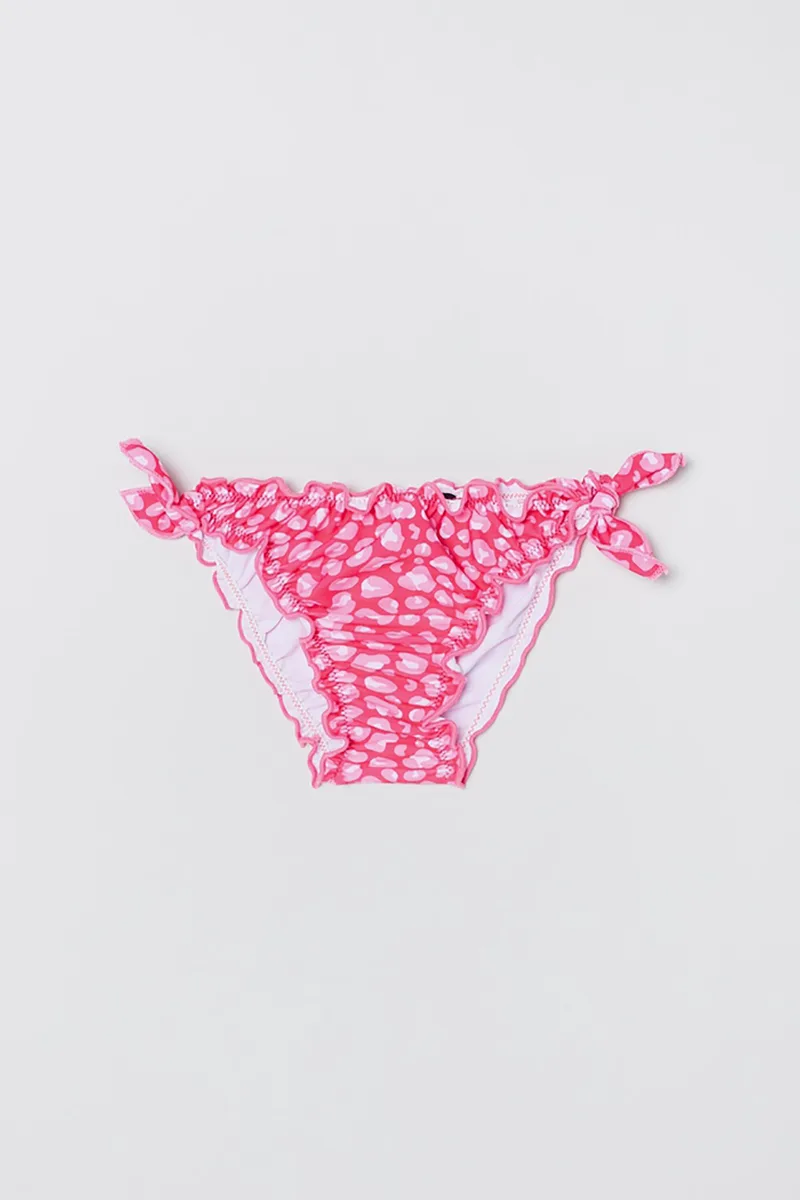 OVS παιδικό μαγιό slip με animal print - 001754650 Ροζ