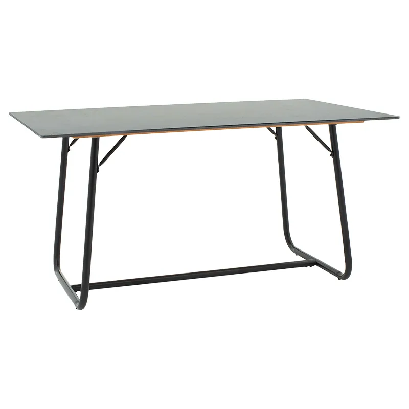 Τραπέζι Revello pakoworld sintered stone μαύρο μαρμάρου-μαύρο 150x90x75εκ - PAKO WORLD - 101-000075