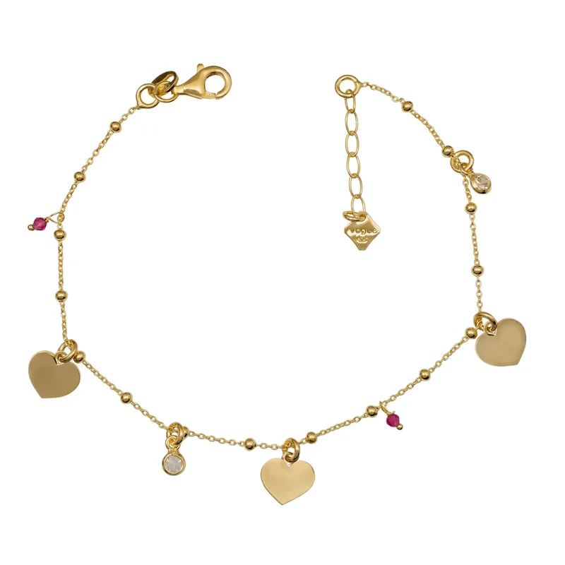 Βραχιόλι Vogue 925 με καρδιές και πέτρες 6734301 6734301 Ασήμι