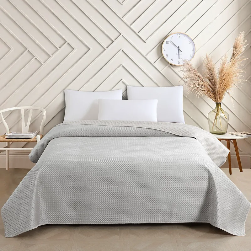 Κουβερλί Ultrasonic Polyester Υπέρδιπλο 220x240εκ. Omnia Grey Melinen 20005727 (Ύφασμα: Polyester, Χρώμα: Γκρι, Μέγεθος: Υπέρδιπλα) - MELINEN - 20005727