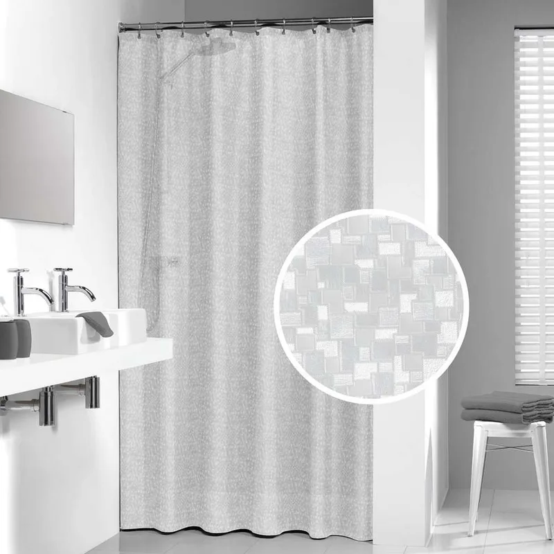 Perle 180Πx200Υ transparent κουρτίνα μπάνιου πλαστική Sealskin