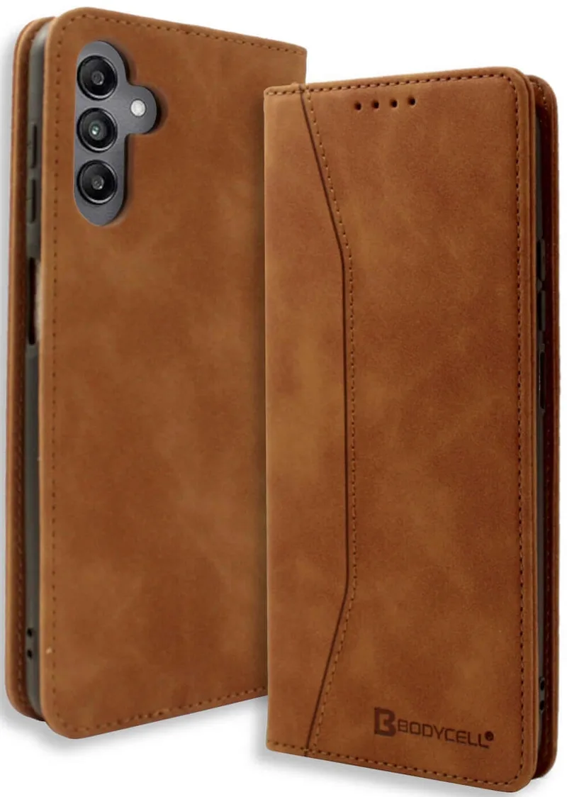 Θήκη Samsung Galaxy A16 - Bodycell Book Case Πορτοφόλι - Brown (5206015079436)