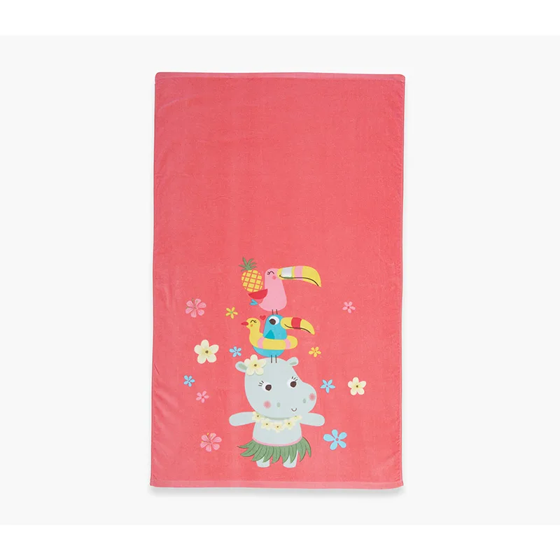 Πετσέτα Θαλάσσης 70X120 Nef Nef Aloha Hippo Coral (70x120)