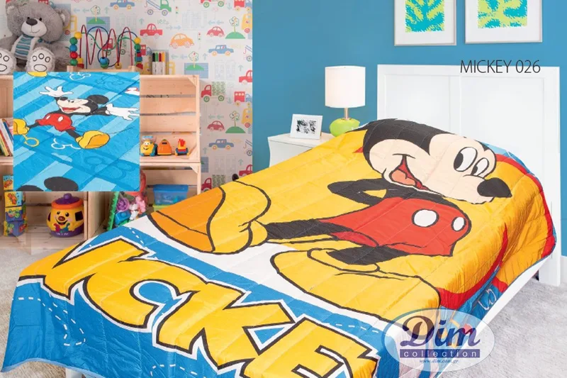 Κουβερλί Μονό Disney Dimcol Digital Print Mickey 26 160x250