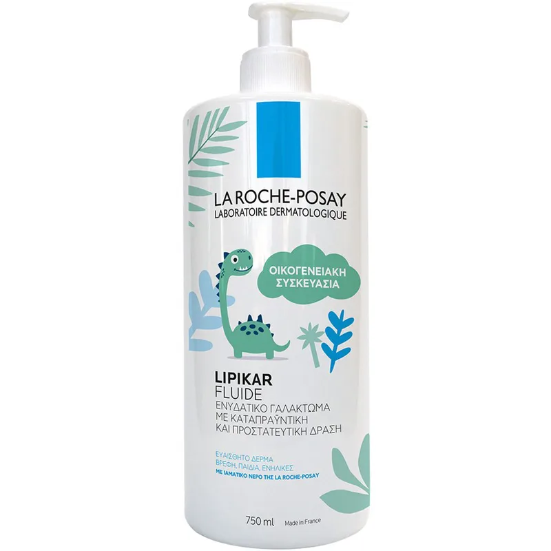 La Roche-Posay Lipikar Fluide Ενυδατικό Γαλάκτωμα Προσώπου & Σώματος με Καταπραϋντική & Προστατευτική Δράση για Όλη την Οικογένεια με Αντλία 750ml