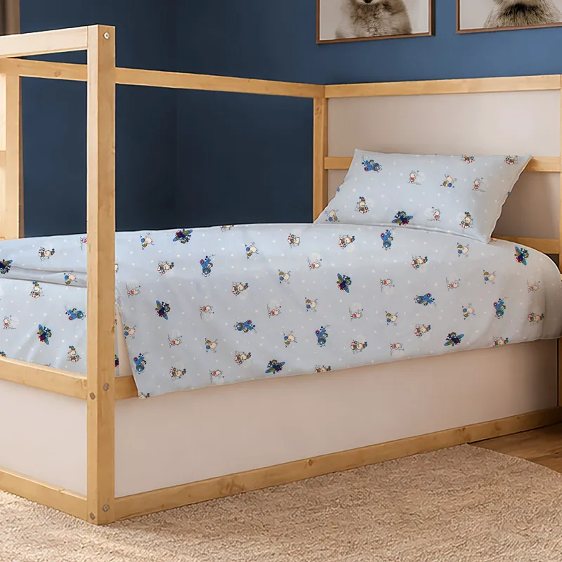 Σεντόνια Μονά Σετ Dimcol Bears Playtime 591 Sky Blue