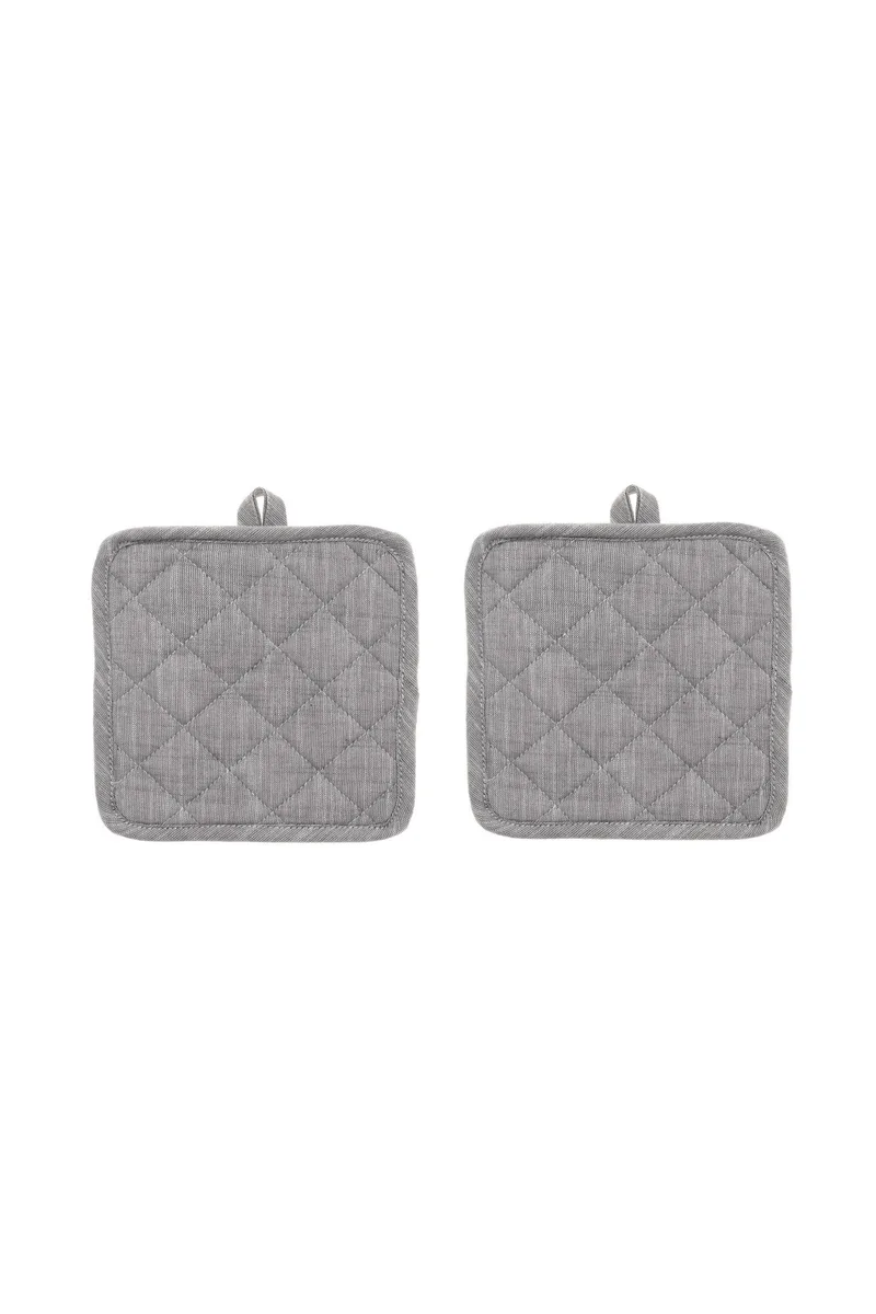 Σετ γκρι πιάστρες κουζίνας 18 x 18 cm ( 2 τεμάχια) Coincasa - 000495322 Γκρι