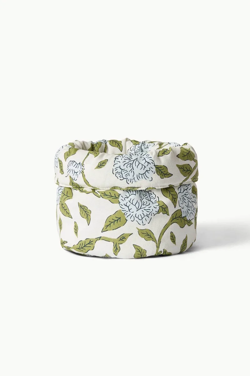 Coincasa καλάθι αποθήκευσης με floral print 18 x 18 cm - 006813076 Πράσινο