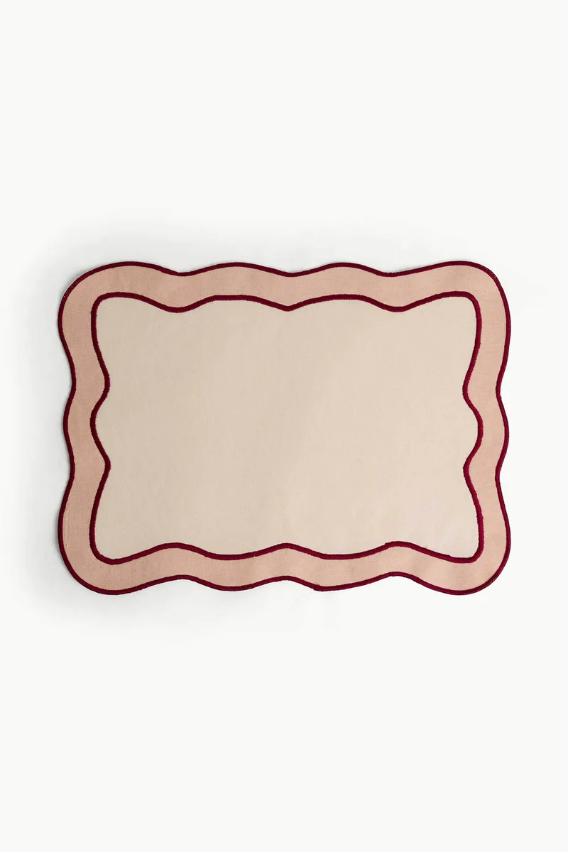Coincasa σουπλά με κυματιστές άκρες 55 x 50 cm - 007494085 Σομόν