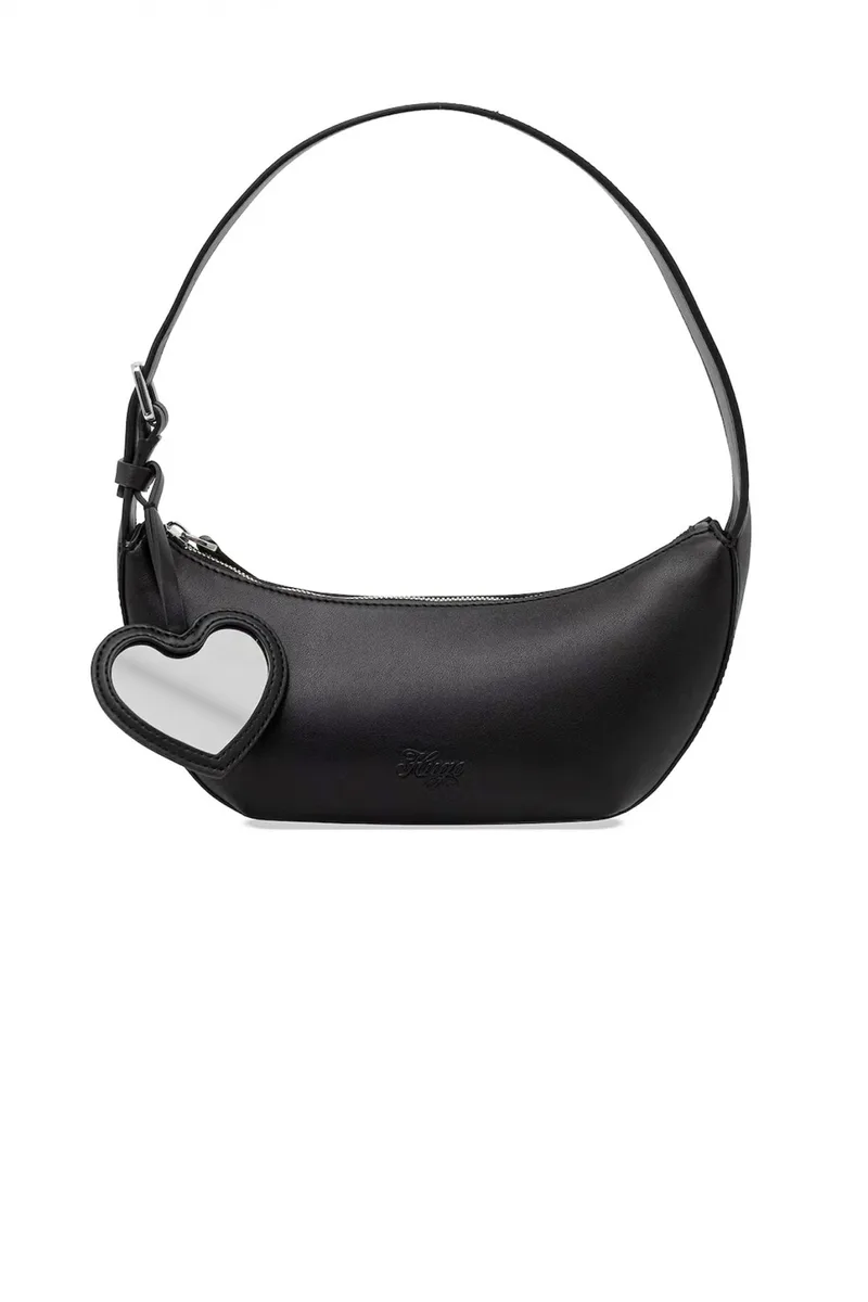 HUGO BLUE ΤΣΑΝΤΑ ΩΜΟΥ TWILA_SHOULDER BAG LOGO ΜΑΥΡΟ